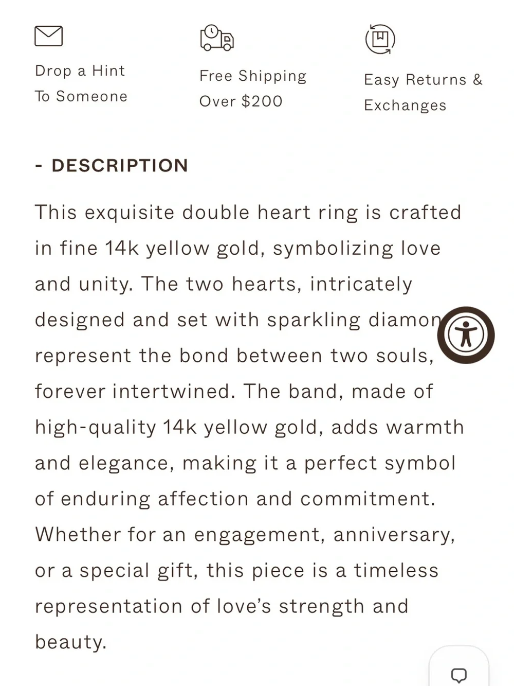 Sydney Evan Two-Tone Gold & Diamond Double Heart Ring